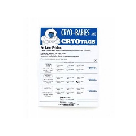 Diversified Biotech Cryobabies, Laser, 1.5ml, Yellow, 1700/pk, 1700PK 247127-Y